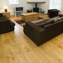 hardwood floor freshly polished and sanded