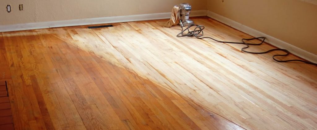 Sanded wooden floor