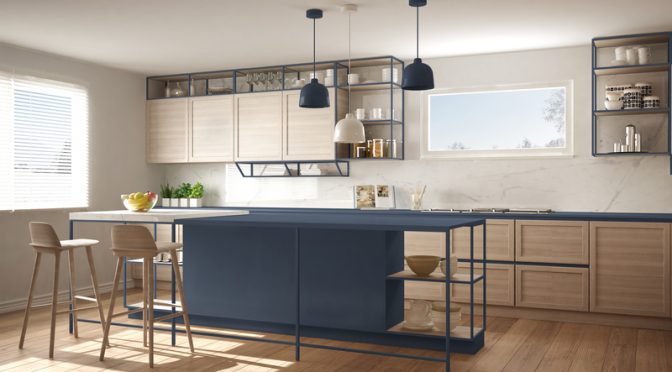 wooden floor in a modern kitchen