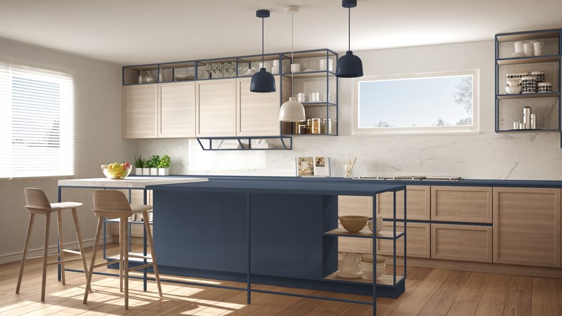 wooden floor in a modern kitchen