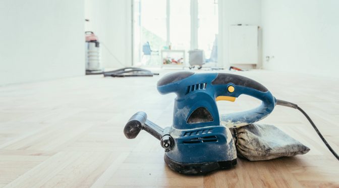 Sanding a Parquet Floor