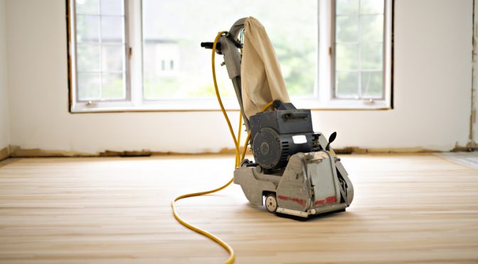 Sanding hardwood floor